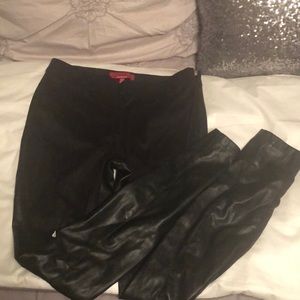 Saks Suede and Genuine Leather Black Legging XS